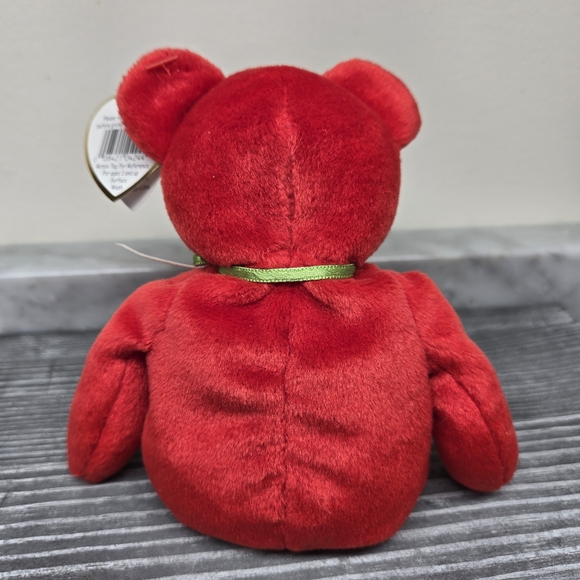 Ty Beanie Baby, Osito the Bear, 1999, USA Exclusive Mexican Flag, Red Bear Plush - Picture 5 of 8
